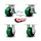 Service Caster 6 Inch Heavy Duty Green Poly on Metal Caster Swivel Lock/Brake 2 Rigid, 2PK SCC-KP92S630-PUR-GB-SLB-BSL-2-R-2 - alternate 2